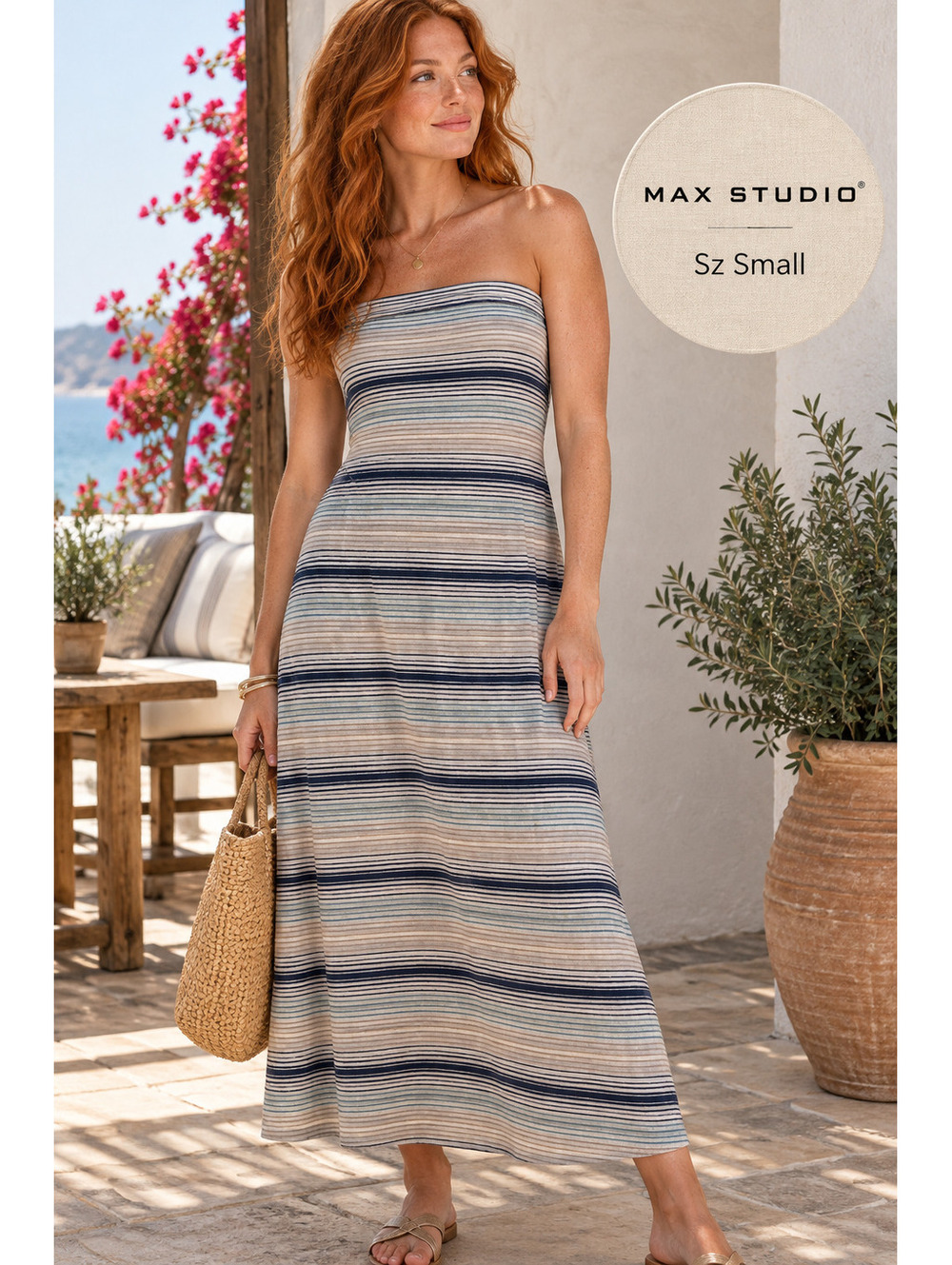 Max Studio | S | Multicolor Striped Maxi dress